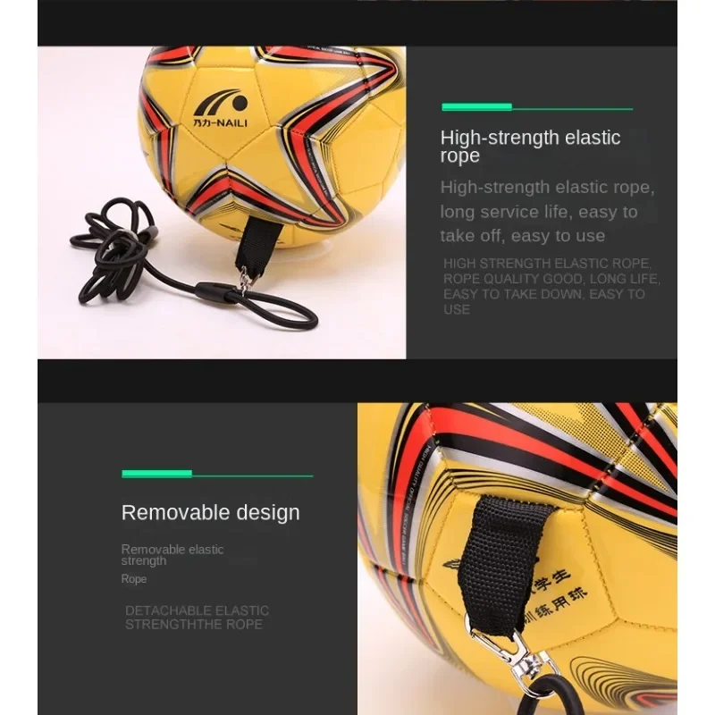 Size 4/5 Standard Football with Rope Primary and Secondary School Students Training Adult Rope Soccer Starter Wear-resistant