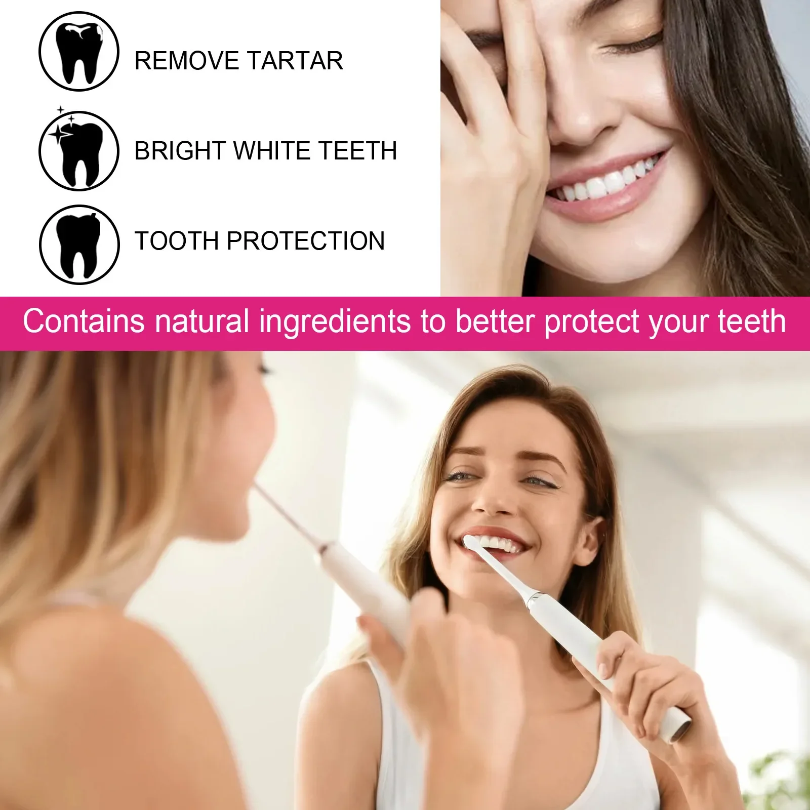 Teeth Whitening Product Teeth Whitening Essence Tooth Powder Teeth Health Product Mint Tooth Whitening Powder Oral Cleaning Yellow Teeth Remove Stain Plaque Fresh Breath Dental Care Hygiene Bleaching Toothpaste