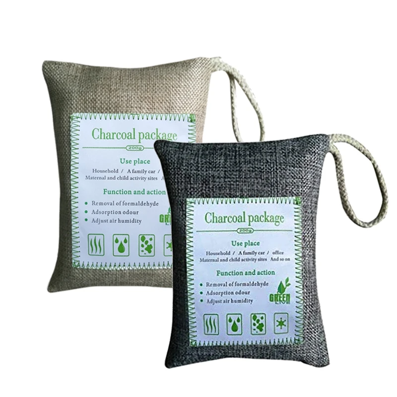 Breathe Green Bamboo Charcoal Odor Eliminator Bag (4 Pack), Activated