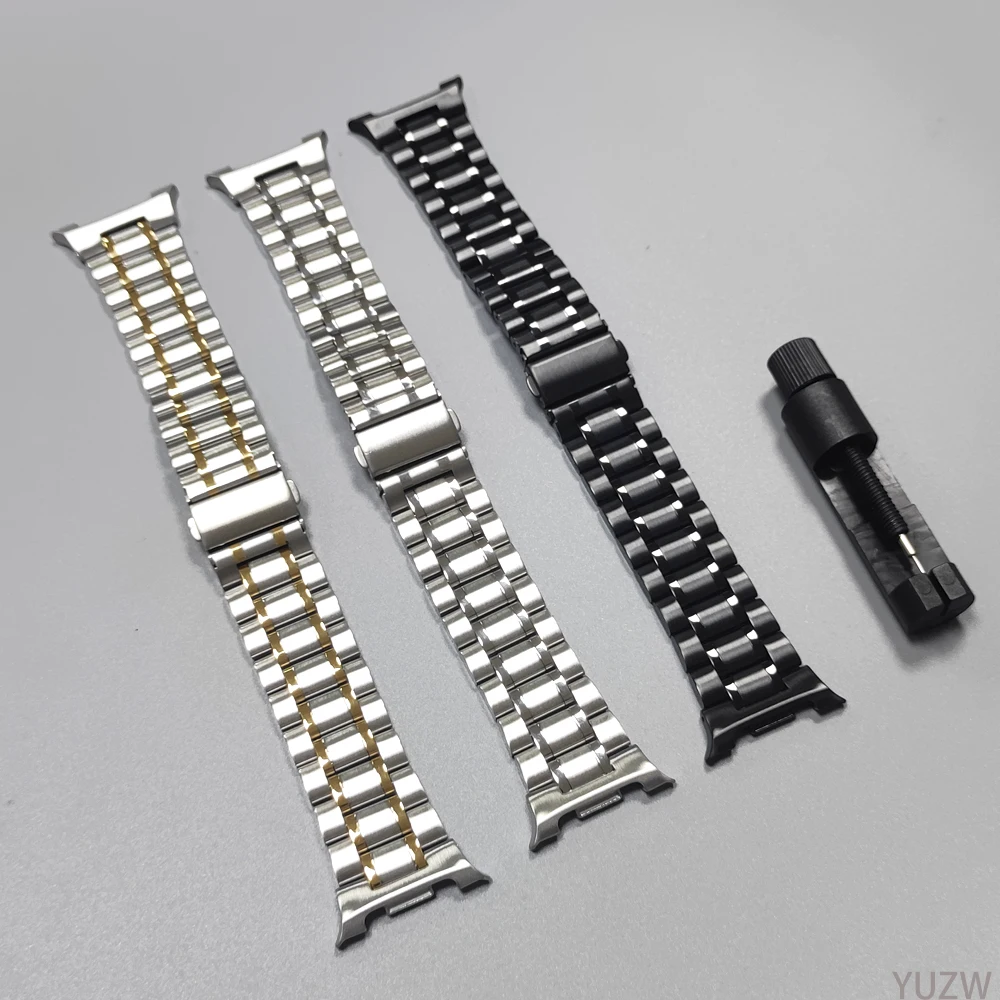 Premium Stainless Steel Smartwatch Band - Elegant Metal Bracelet Replacement Strap
