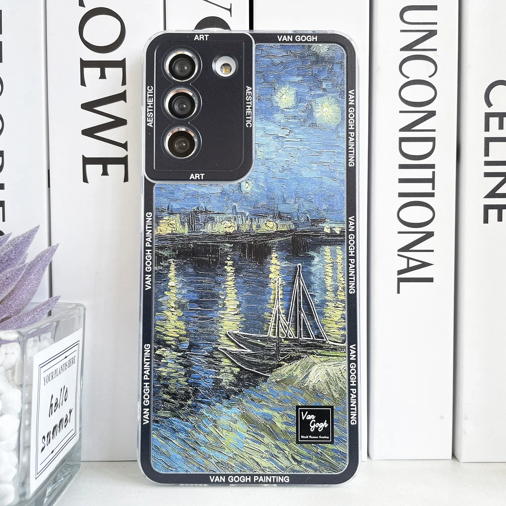thumbnail image 1 of Funda de arte Van Gogh para Samsung Galaxy, S20 Plus, S21 FE, S22, S23 Ultra, A53, A52, A54, S24, girasoles, noche estrellada, cubierta estética, 1 of 4