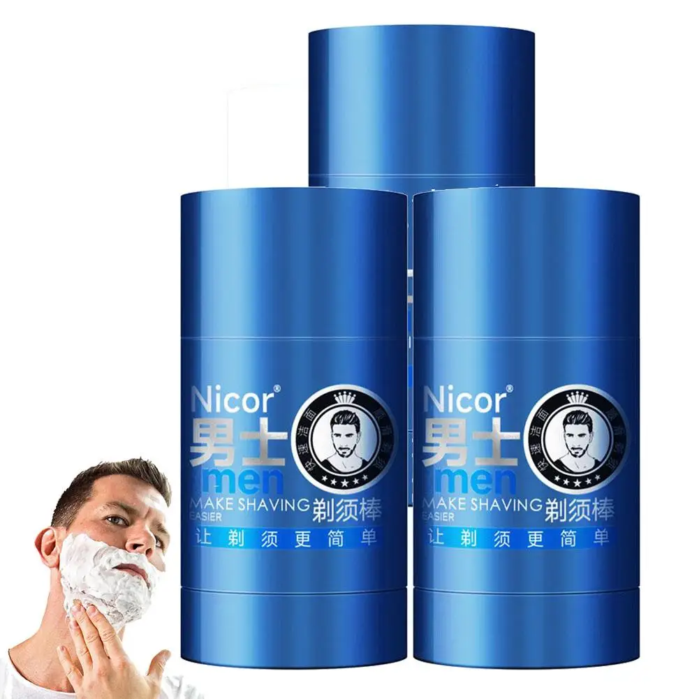 Shaving Cream 1/2/3PCS Mint Scent Men's Shaving Cream Stick Foam Rich Gentle 2-in-1 Shaving & Cleansing Cream Hydrating Shave Beard
