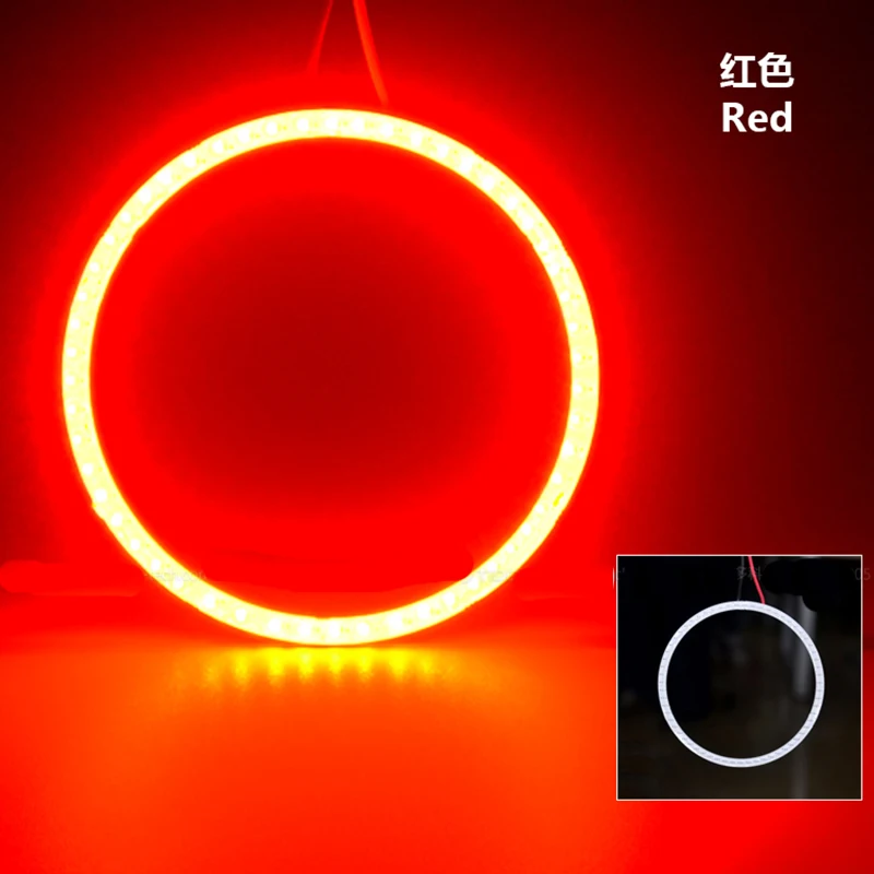 2 stücke Auto Scheinwerfer Cob Öffnung Engel Auge führte Cob weißes Licht Kreis 60/70/80/90/110/120mm Motorrad Moto Auto Lichter – Detail 16