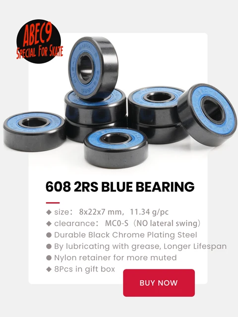 ⑨ページ High Speed 608 Bearing - ABEC9 Hybrid Ceramic Skateboard