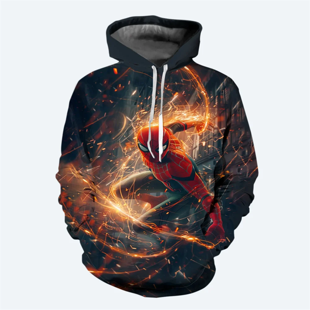 thumbnail image 1 of Nuevas sudaderas con capucha para hombre de otoño e invierno con estampado 3D de Marvel Spider-Man, suéteres de moda callejera, sudaderas casuales de hip-hop para hombre, 1 of 4