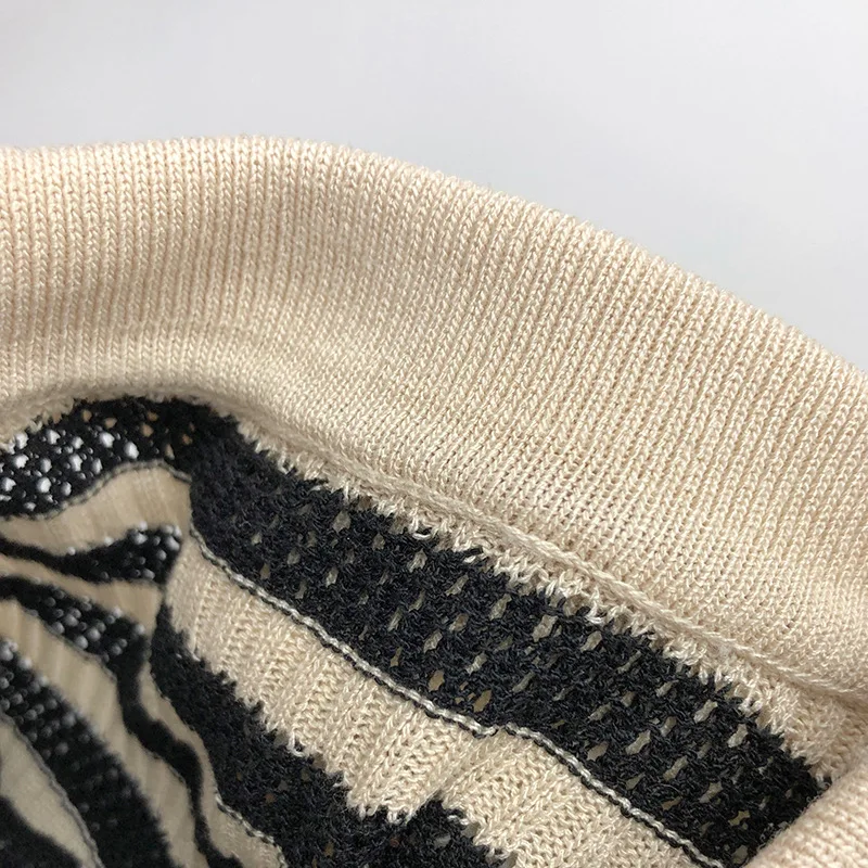 Children's Knitted Casual Shirts Summer Girl's Knitted Tops Striped T-shirts Retro Style Boy's Tops