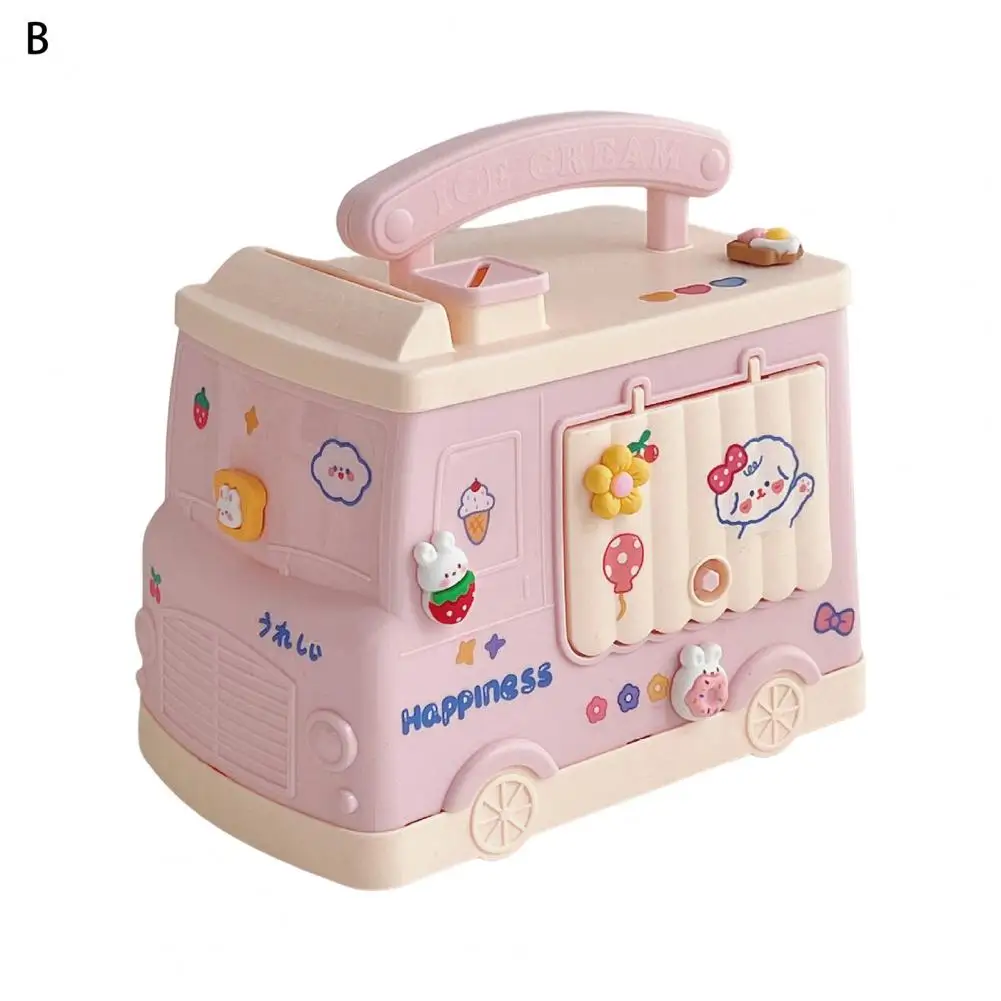 Useful Money Box Multipurpose Money Jar Vibrant Color Comfortable Handle Piggy Bank Toy Box Decoration