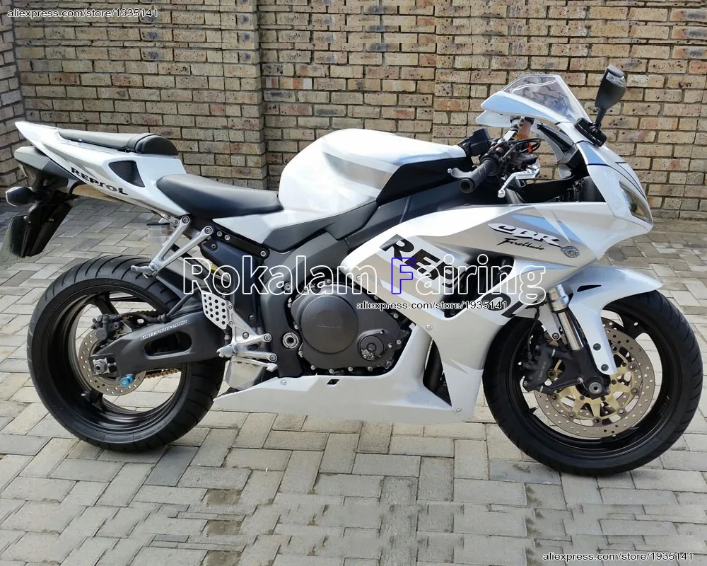 

For Honda CBR1000RR Fairing 06 07 CBR1000 CBR1000 RR 2006 2007 White ABS Motorcycle Fairing Set (Injection molding)