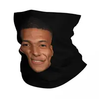 Custom Funny Football Mbappes Meme Neck Gaiter Men Women UV Face Shield Winter Bandana Scarf for Cycling 1