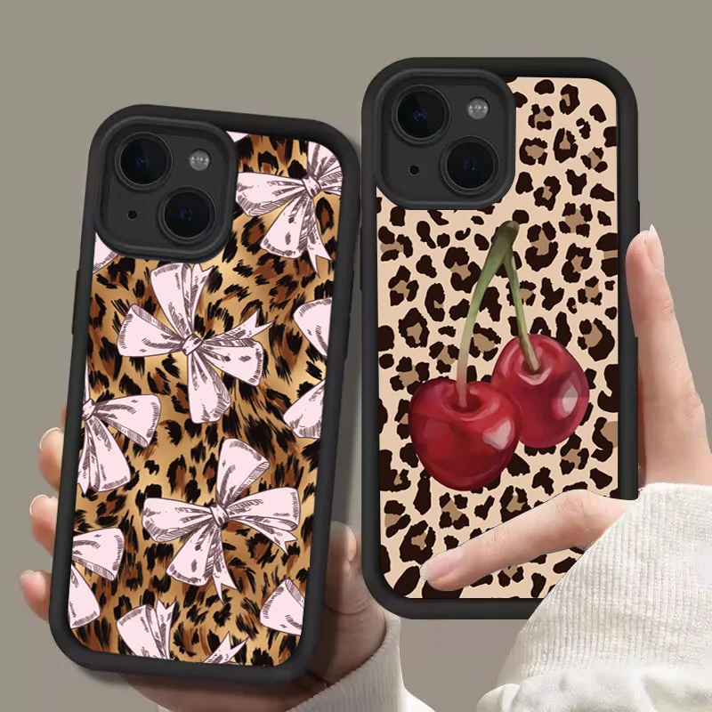 Coque Pour Redmi Note 14 5G - Motif Léopard Rose, Noire, TPU, Taperso, Neuve
