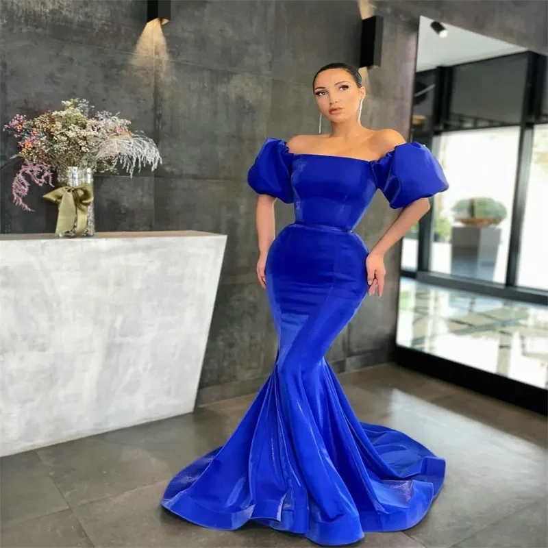 

Mermaid bag buttock Simple elegant women's evening dress Sexy off-the-shoulder bag buttock dress Cocktail formal party dress