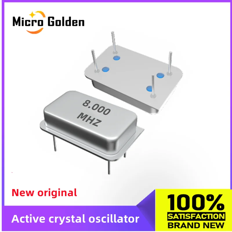 8M 8MHZ 8.000MHZ Active crystal oscillator OSC In-line DIP-4 Rectangular Clock Vibration Full Size 4Pin 2PCS