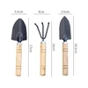 3Pcs Set Gardening Trowel Garden Rake Ergonomic Hand Tools Planting Vegetables Flowers Succulent Small Shovel Potting Supplies 1
