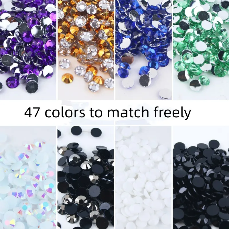 Purple 4mm SS16 Wholesale Flat Back Acrylic Rhinestones - Pack of