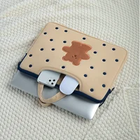 Cute Cartoon Bear Laptop Bag Notebook Sleeves for Macbook Air Pro Hp Lenovo 13 14 15 15.6 16 Inch Laptops Carrying Handbag Case - Image 4