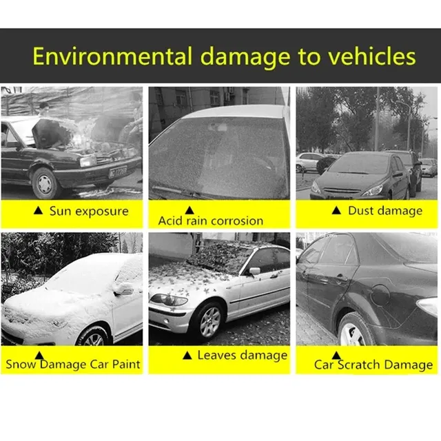 Car Cover Full Exterior Black Auto Cover Sunshade Dustproof Protection With Reflective Strips Universal for Hatchback Sedan SUV - Image 6