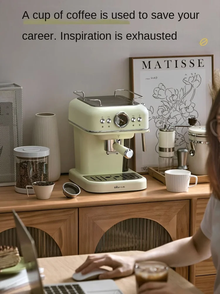 Bear Coffee Machines Italian Espresso Machine Small Household Steam Foam Semi-Or Full-Automatic Capsule Coffee Machine 5