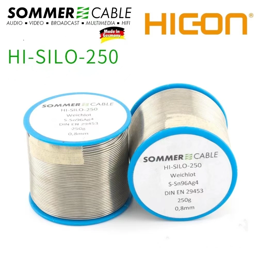 Germania Sommer Cable Hicon Silver Solder Wire Silo-250 Senza Piombo Ed Ecologico Contenente Argento 4% E Senza Colofonia