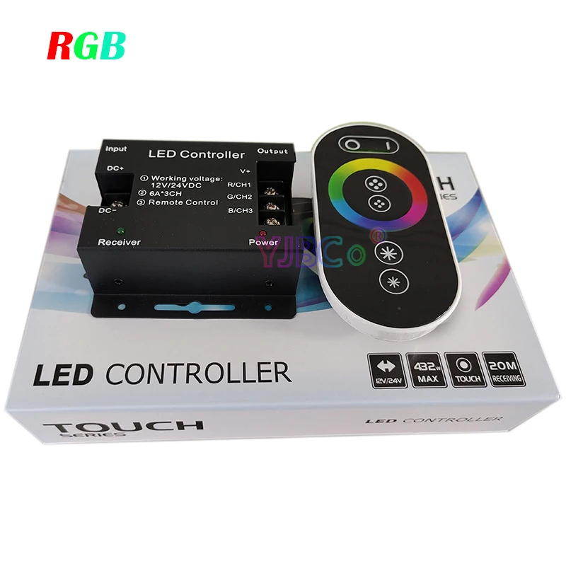 12V 24V Touch Pad Panel LED Strip Controller Single color /Color temperature/ RGB Light tape RF Wireless Remote dimmer switch