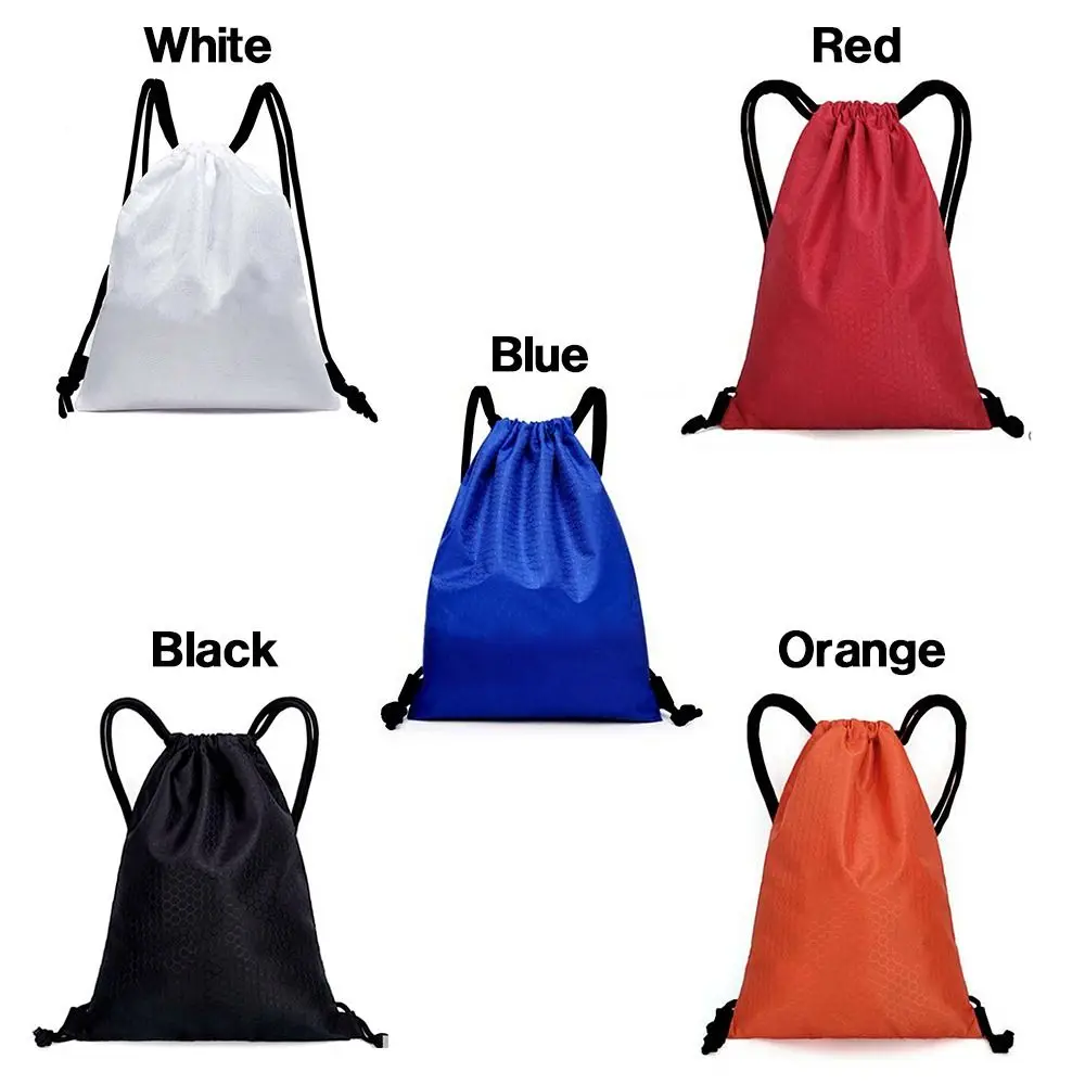 34*43cm/42*49cm Large Capacity Nylon Waterproof Drawstring Backpack,Outdoor Sport  Fitness Storage Bag Thick Rope Oxford 5
