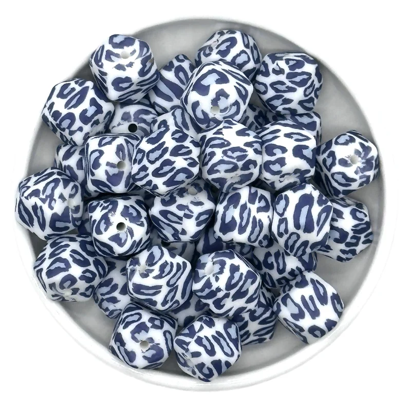 Colorful Hexagon Silicone Beads for DIY Crafts and Decorations (10/20pcs, 14mm)