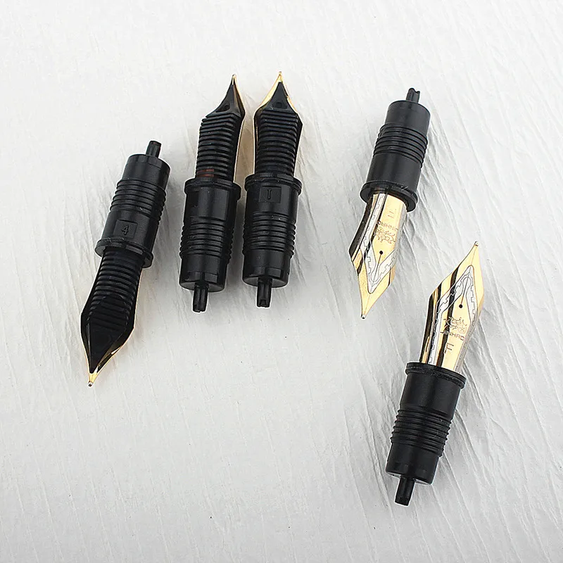 Jinhao #8 Fountain Pen Nibs for Jinhao Skeleton, X159/9019 Replaced Metal Nib EF/F/M Golden