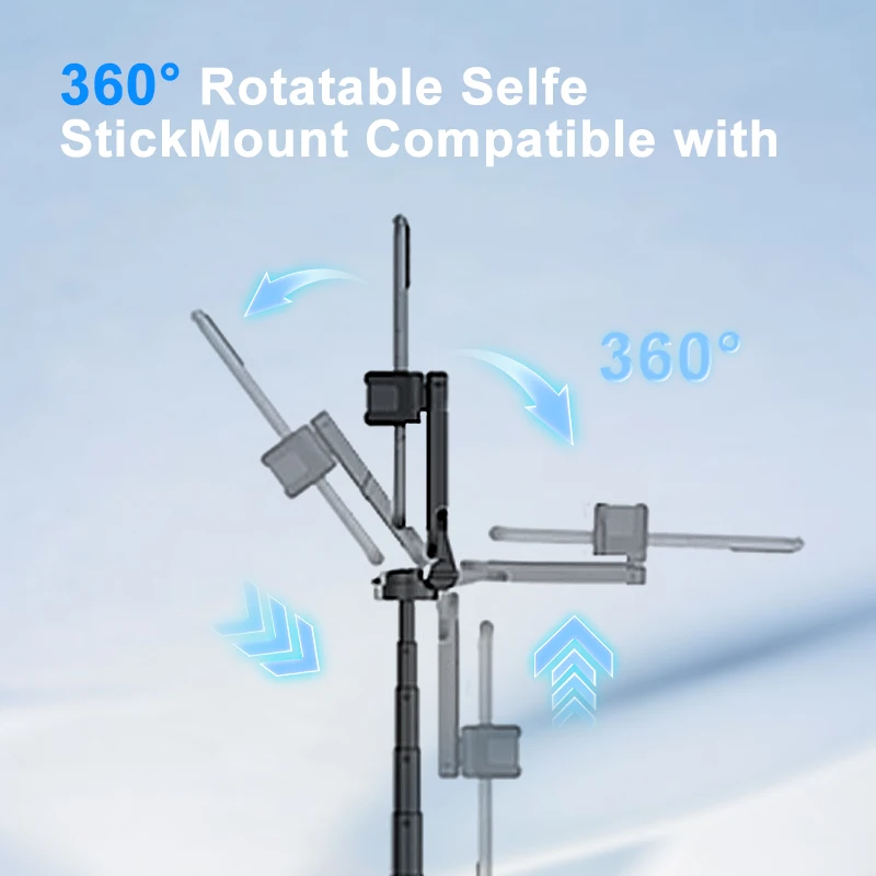 Pocket Selfie Stick Four-corner Stand With Rechargeable Bluetooth Remote Foldable Phone Holder for iPhone Android