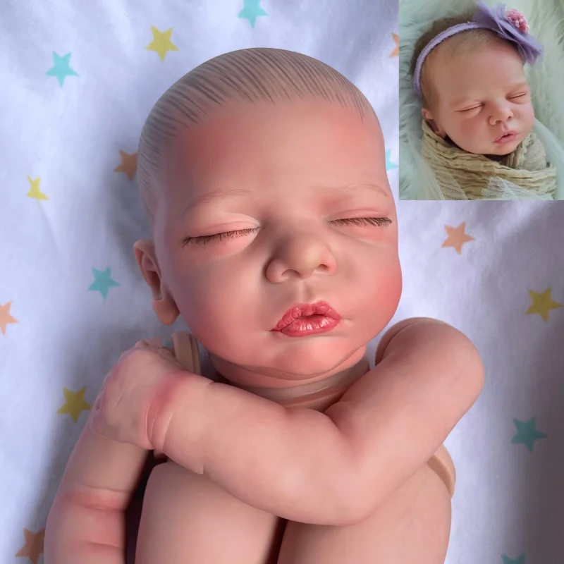 19” Kit Reborn Romy sin pintar Handmade Vinyl Bebe Reborn Doll Kits Lifelike Painted kits DIY