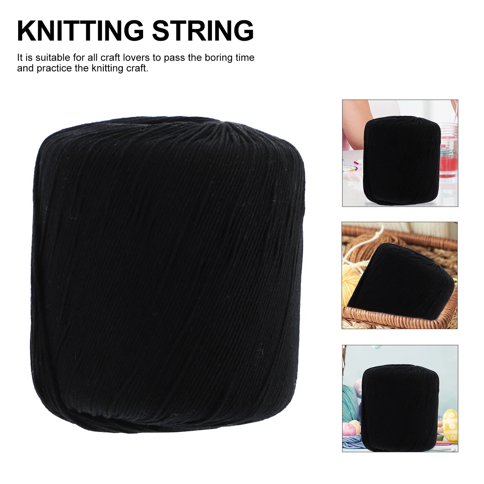 Jute Twine Wool Yarn Cotton Knitting Thread Black Crochet String Cords Quilting Embroidery Threads Diy Crochet Cotton Yarn Roll 5