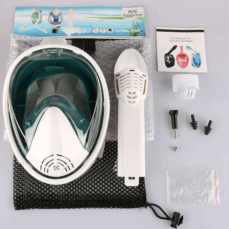 Diving Mask Full Face Scuba Anti Fog Goggles Camera Mount Underwater Wide View Adult Youth