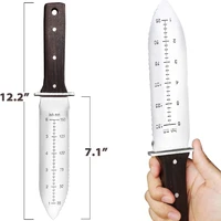 Professional Hori Garden Knife with Leather Sheath, Protective Handguard, Garden Tools Spatula for Weeding, Digging, Cutting 1