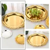 4" 6" Golden Silver Relief Tray Luxury Fruit Snack Cake Plate For Party Decorative Tea Cup Holder Desktop Jewelry Storage Tray 5