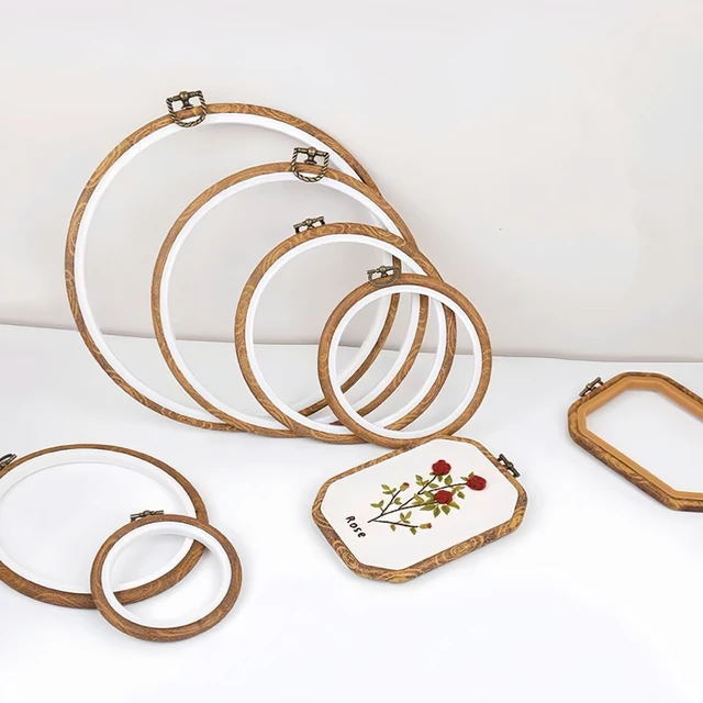 1Pc Beech Round Embroidery Hoops Oval Hand Embroidery Rack Ring Wooden  Cross Stitch Imitation Hoop Sewing Frame Tool Accessories - AliExpress