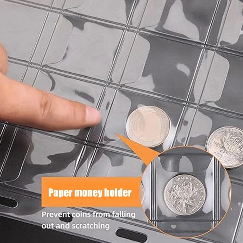 Coin and Currency Collecting Binder 360 Pockets Coin 36 Money Sleeves Binder and Currency Collection Holder Album