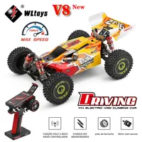 WLtoys WL 144010 V8 1:14 4WD  75Km/H Remote Control Drift RC Racing Car High Speed Brushless Motor Off-Road Vehicle Kids Toys F1 1