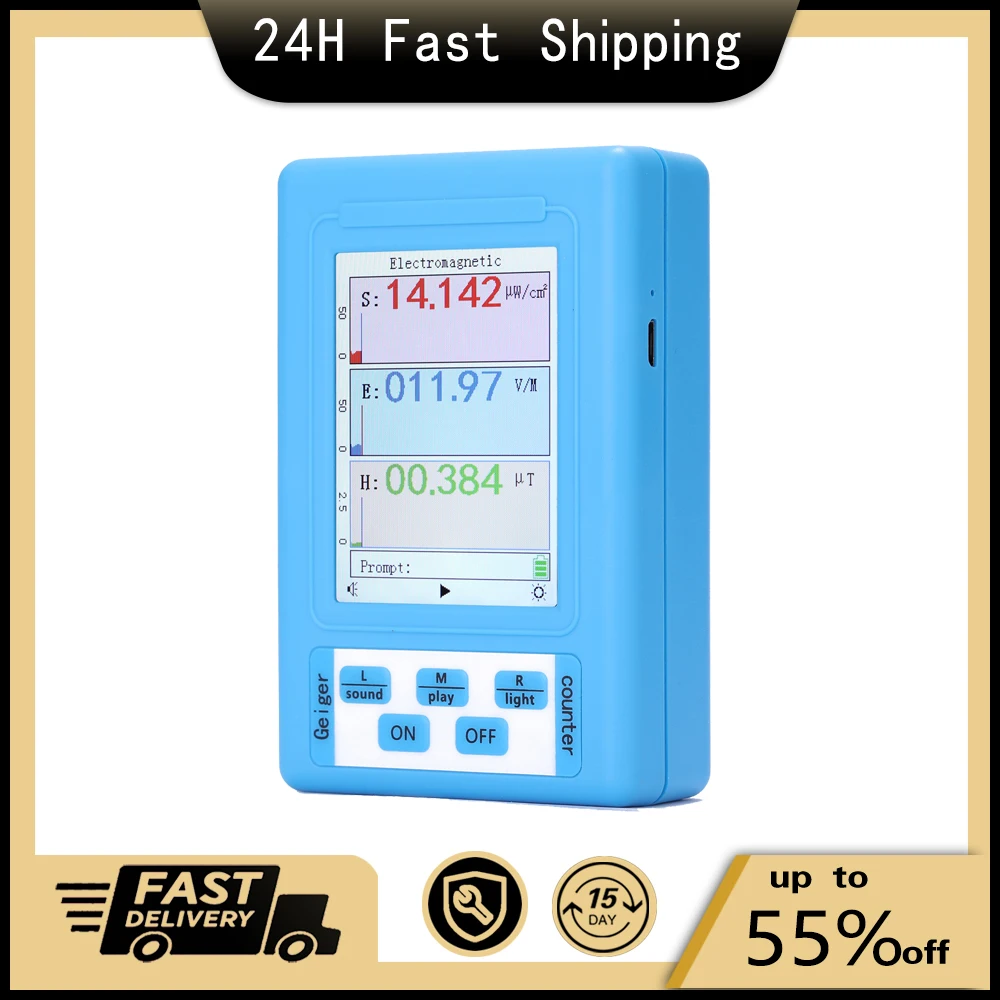 

New BR-9A Handheld Portable Electromagnetic Radiation Detector High Precision Electromagnetic Radiation Tester