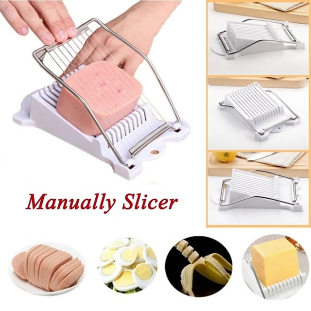 Ham Luncheon Meat Slicer Boiled Egg Fruit Slicer Soft Food Cheese Sushi  Cutter Stainless Steel Canned Meat Cutting Machine - AliExpress