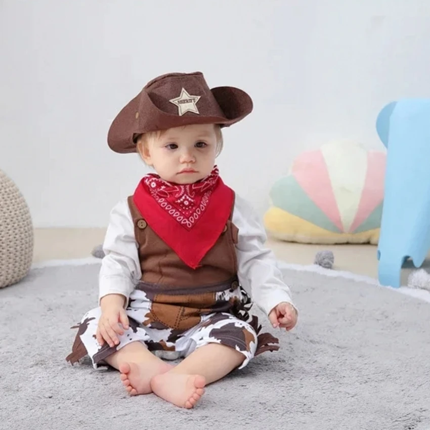 

Cowboy Cow Boy Costume Rompers for Baby Boys Toddler Infant Halloween Christmas Birthday Party Cosplay Fancy Dress baby clothes
