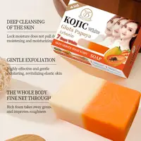 Savon à l'huile essentielle de papaye et d'acide kojique 160g, savon artisanal hydratant pour le bain nettoyant à la vitamine C 1