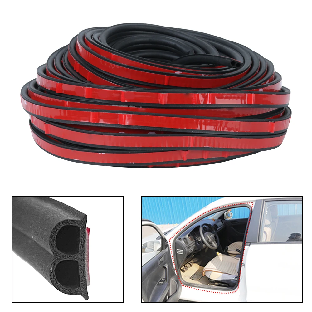 

Sound Insulation Sealing Rubber Seals Sticker Weatherstrip Interior Accessories B Shape 5M/16M/21M/26M Car Door Seal Strips