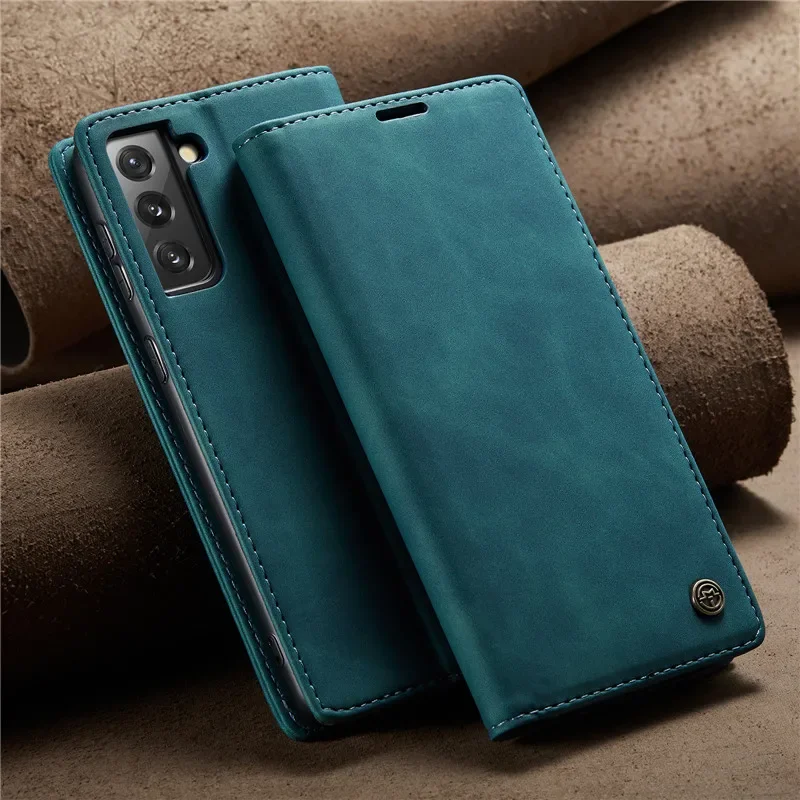 Premium Magnetic Flip Leather Phone Case with Wallet Card Holder and Enhanced Protection
