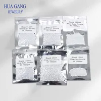 1000pcs/bag AAAAA Grade White 0.8~5.0mm Loose Zircon Stone Brilliant Round Cut Cubic Zirconia Stones For Jewelry Making DIY 1