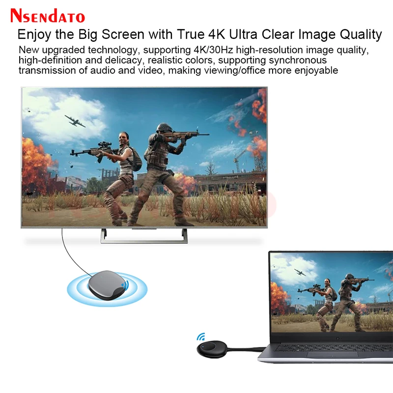 50M Wireless HDMI-compatible Transmitter and Receiver Enterprise 4K Extender Kit Display TV Stick Adapter Dongle For PC Monitor