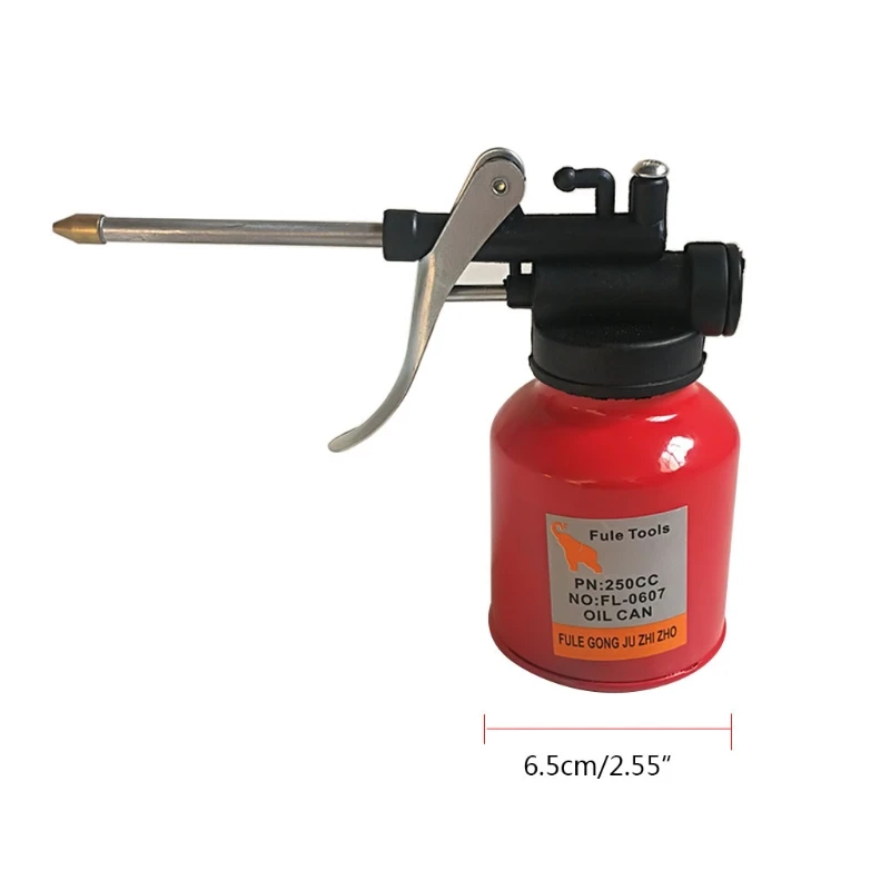 250ml Oil Can Plastic Hose Refueling Pot High Pressure Oiler Grease Gun Auto Accessories images - 6