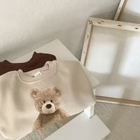 Baby Clothes Little Bear Print Casual Sweater Autumn Winter Thick Girls  Shirt Boys Pullover Tops Soft Comfortable 5