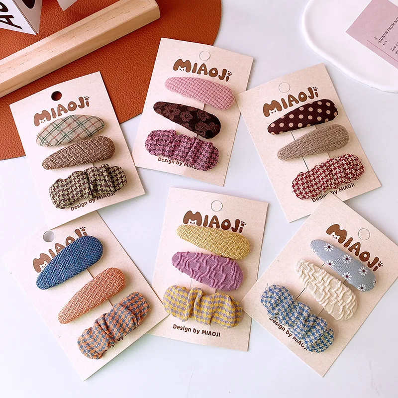 

Retro Hair Clips for Baby Vintage European Style Hair Pin for Toddler Girl Autumn Winter Fabirc Kids Headwear Hair Accessories