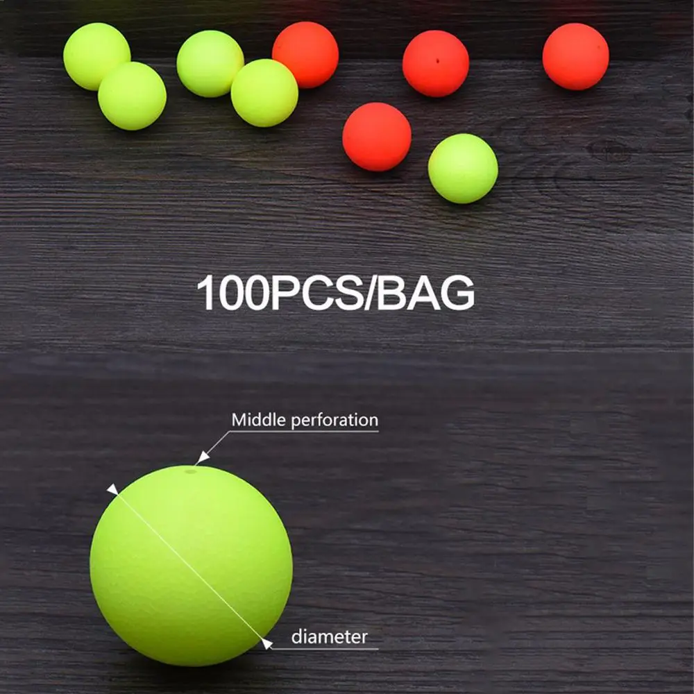 

100PCS Hot Rig Rigging Material EPS Stoppers Foam Floats Ball Fishing Floats Beads Beans Bottom