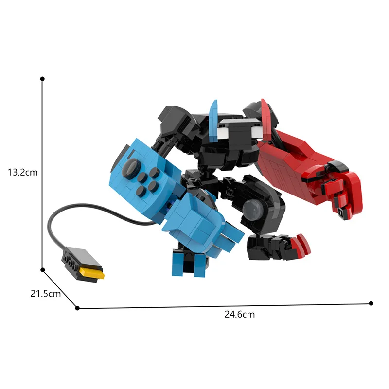 Game Console Transforming Mech Creative Building Block Toy Set, Children's Desktop Bricks