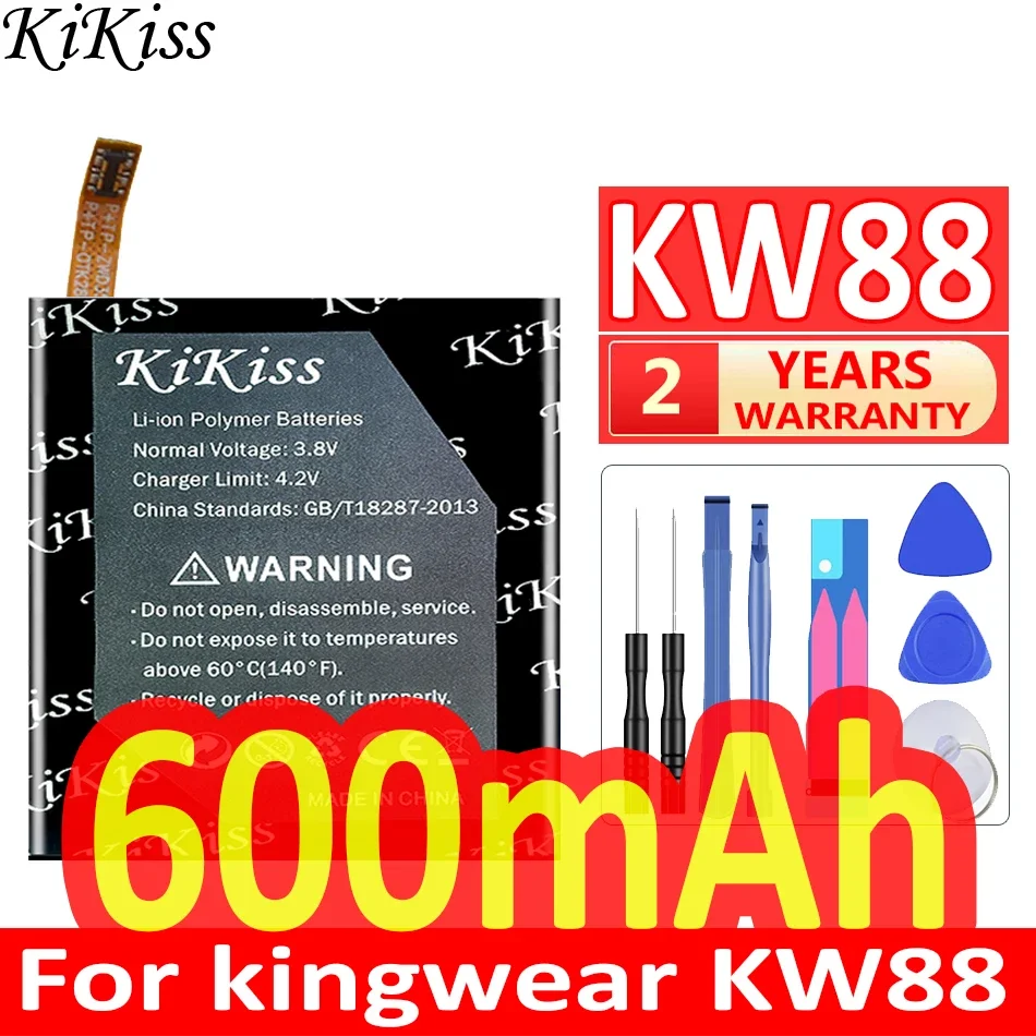 600Mah Kikiss Krachtige Batterij Voor Kingwear Smartwatch Kw88 Pro