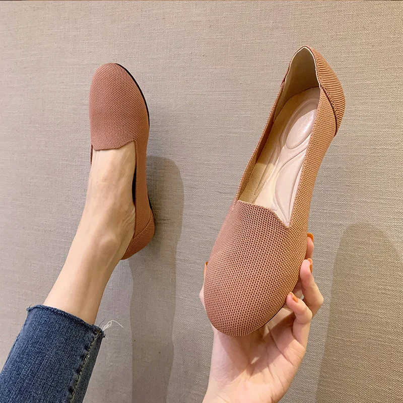 Women's flat shoesLarge 43 casual fashion pattern breathable anti